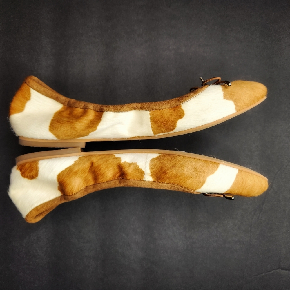 Sam Edelman Felicia Ballet Animal Fur Cow Print Size 6 - Picture 4 of 7